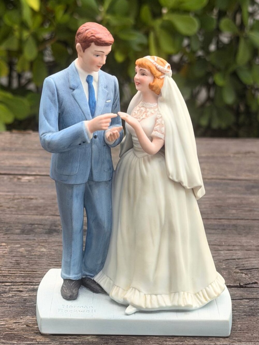 Vintage Norman Rockwell 1981 "Bride and Groom" American Family Series Japan BOX